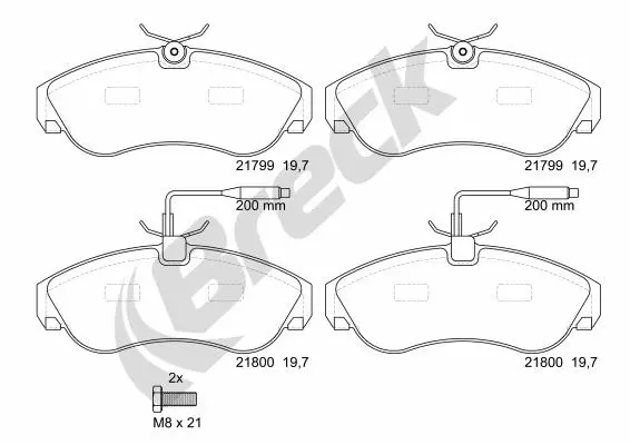 Brake Pad Set, disc brake (21799 00 703 10)