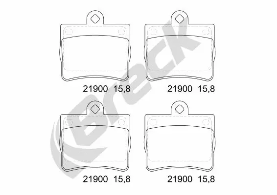 Brake Pad Set, disc brake (21900 00 702 00)