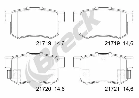 Brake Pad Set, disc brake (21719 00 704 00)