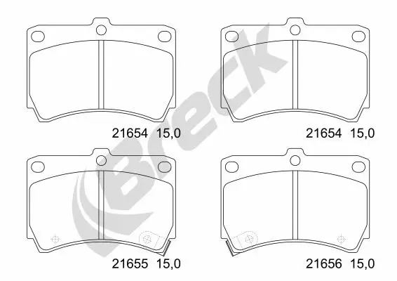 Brake Pad Set, disc brake (21654 00 702 10)