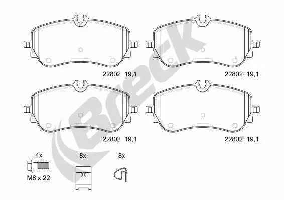 Brake Pad Set, disc brake (22802 00 703 00)