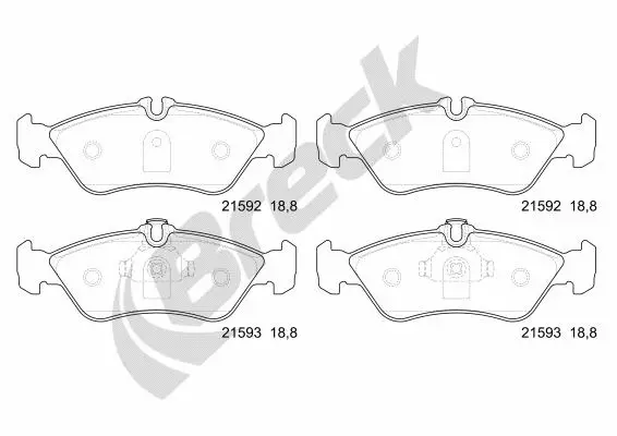 Brake Pad Set, disc brake (21592 00 705 10)