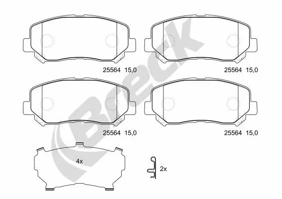 Brake Pad Set, disc brake (25564 00 701 00)