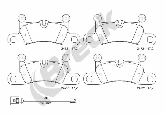 Brake Pad Set, disc brake (24721 00 553 00)