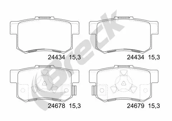 Brake Pad Set, disc brake (24434 00 704 00)