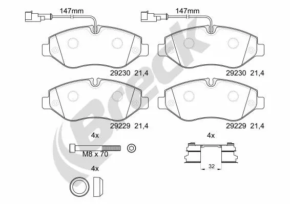 Brake Pad Set, disc brake (29229 00 703 10)