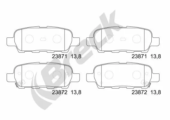 Brake Pad Set, disc brake (23871 00 702 10)