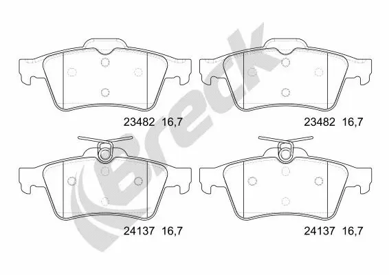 Brake Pad Set, disc brake (24137 00 702 00)