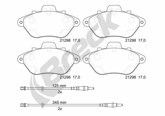 Brake Pad Set, disc brake (21298 00 701 10)