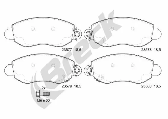 Brake Pad Set, disc brake (23577 00 703 10)
