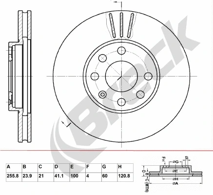 Brake Disc (BR 307 VA100)