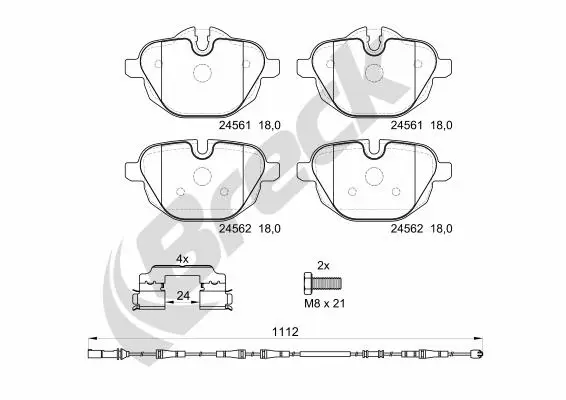 Brake Pad Set, disc brake (24561 00 552 20)
