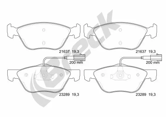 Brake Pad Set, disc brake (23289 00 701 10)