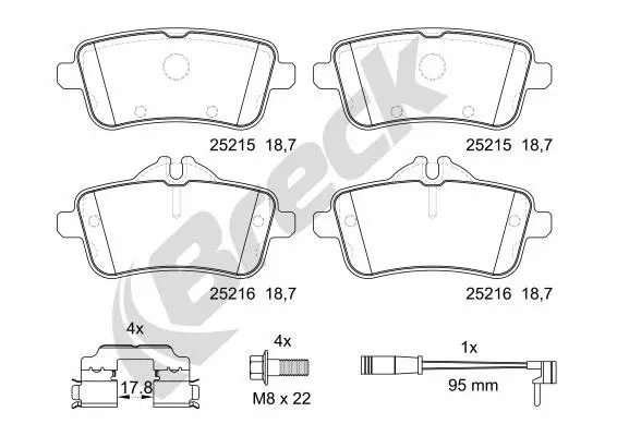 Brake Pad Set, disc brake (25215 00 554 10)