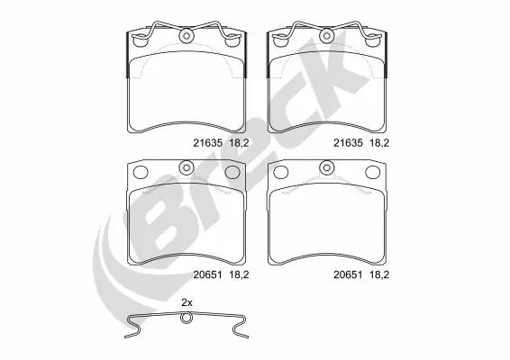 Brake Pad Set, disc brake (21635 00 703 00)