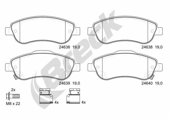 Brake Pad Set, disc brake (24638 00 701 00)