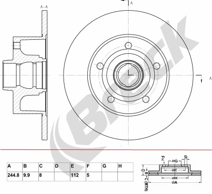 Brake Disc (BR 009 SA100)