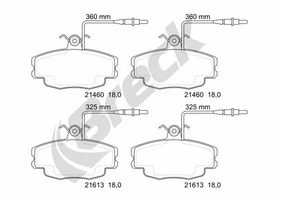 Brake Pad Set, disc brake (21460 00 702 10)