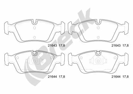 Brake Pad Set, disc brake (21643 00 701 00)