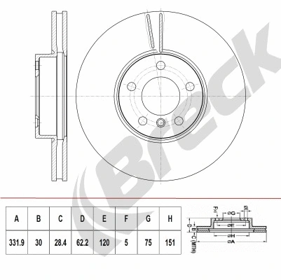 Brake Disc (BR 412 VH100)