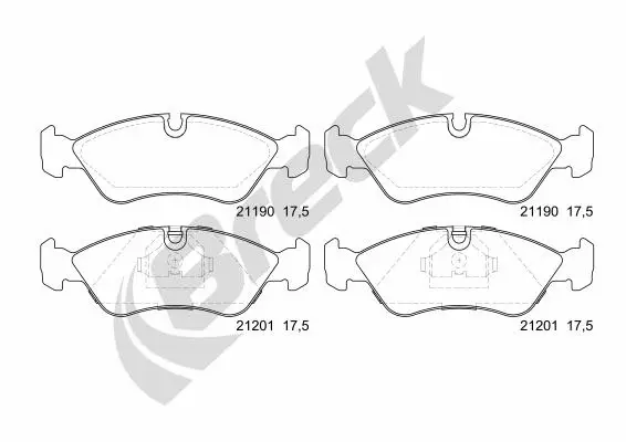 Brake Pad Set, disc brake (21190 00 701 00)