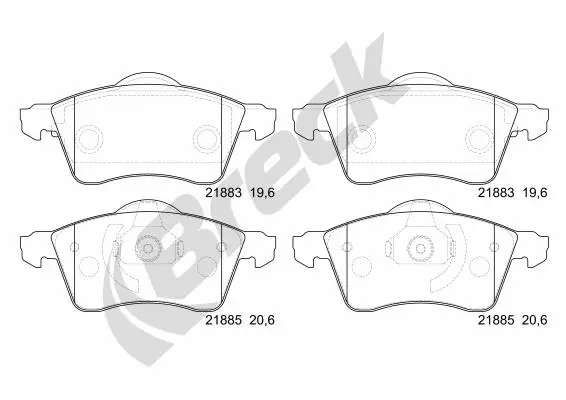 Brake Pad Set, disc brake (21883 00 701 00)
