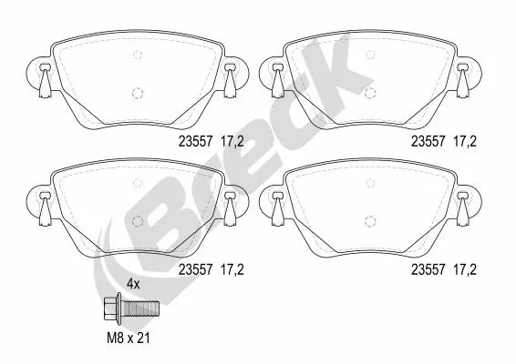 Brake Pad Set, disc brake (23557 00 704 10)