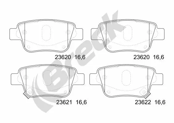 Brake Pad Set, disc brake (23620 00 702 10)