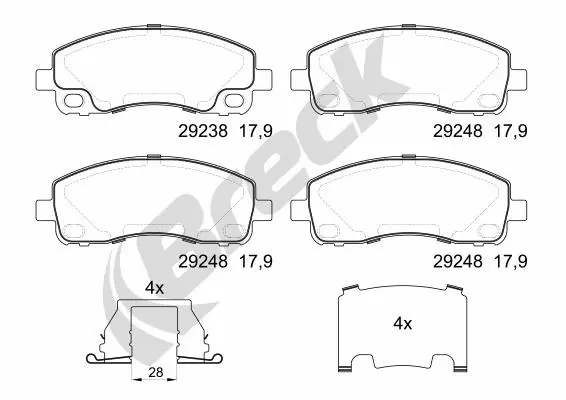 Brake Pad Set, disc brake (29238 00 703 00)