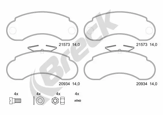 Brake Pad Set, disc brake (21573 00 706 00)