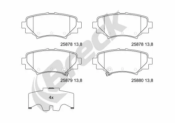 Brake Pad Set, disc brake (25878 00 704 00)