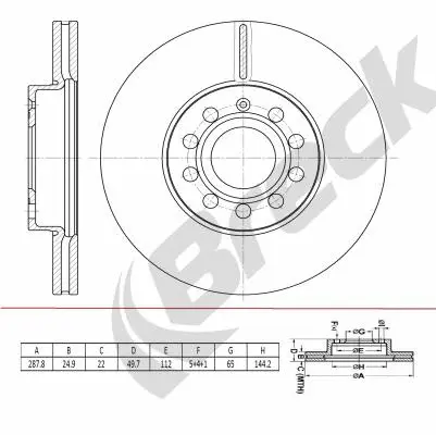 Brake Disc (BR 447 VH100)