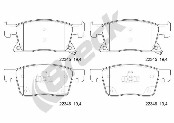 Brake Pad Set, disc brake (22345 00 701 00)