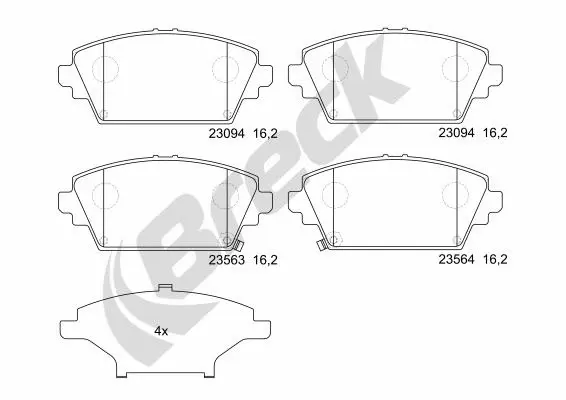 Brake Pad Set, disc brake (23094 00 701 00)