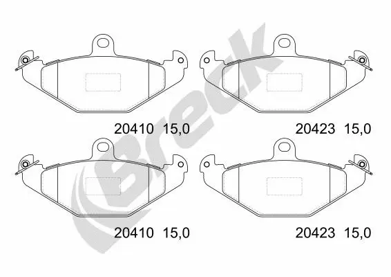 Brake Pad Set, disc brake (20410 00 704 00)