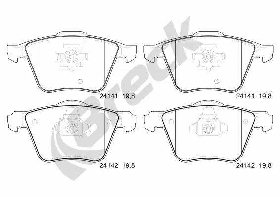 Brake Pad Set, disc brake (24141 00 551 00)
