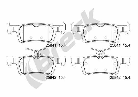 Brake Pad Set, disc brake (25841 00 704 00)