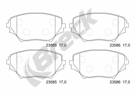 Brake Pad Set, disc brake (23585 00 701 00)
