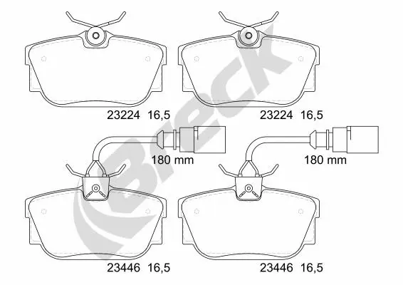 Brake Pad Set, disc brake (23446 00 702 10)