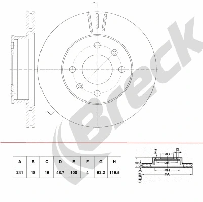 Brake Disc (BR 391 VA100)