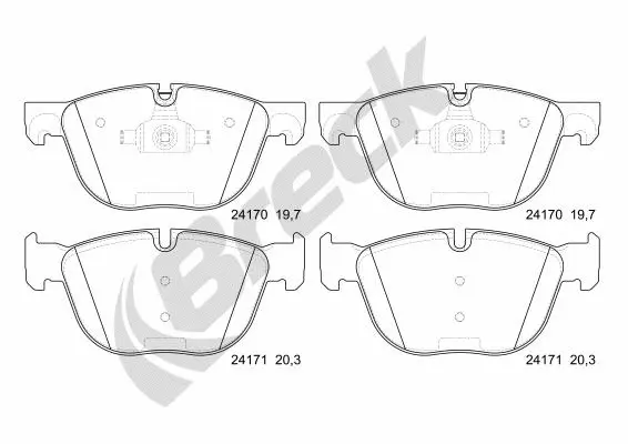 Brake Pad Set, disc brake (24170 00 552 00)