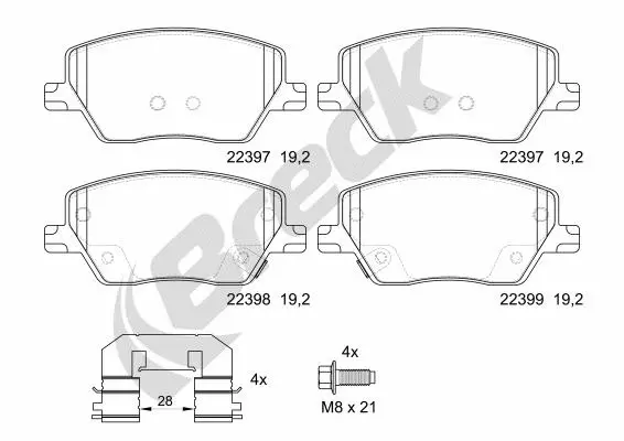 Brake Pad Set, disc brake (22397 00 701 00)