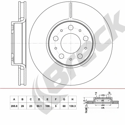 Brake Disc (BR 388 VA100)