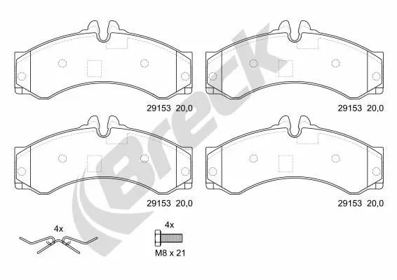 Brake Pad Set, disc brake (29153 00 703 00)