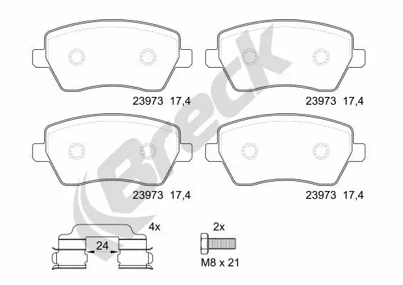 Brake Pad Set, disc brake (23973 00 702 00)