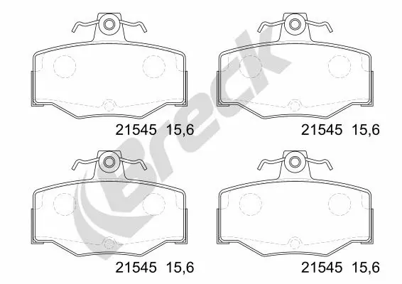 Brake Pad Set, disc brake (21545 00 704 00)