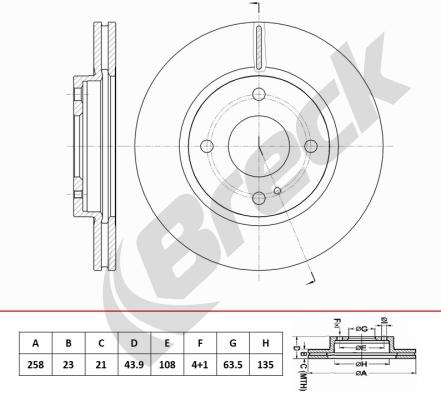 Brake Disc (BR 455 VA100)
