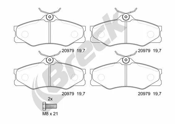 Brake Pad Set, disc brake (20979 00 703 00)