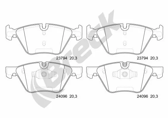 Brake Pad Set, disc brake (24096 00 701 00)