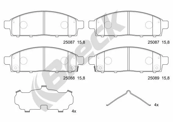 Brake Pad Set, disc brake (25087 00 701 00)